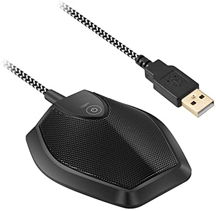 Samnuerly Omni-Directional USB Condenser Microphone Mic for Meeting Business Conference Computer Laptop Voice Studio Speech Microphone