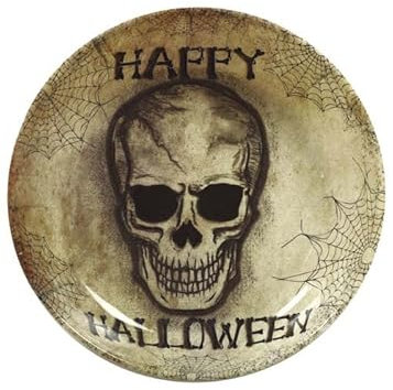 Struts Gothic Skull Happy Halloween Large Thick Plastic Bowl