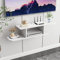 BiJun Floating TV Shelf Wall Mounted, Media Console Router DVD Shelves, for PS4/Cable Box/DVD Players/Game Console Streaming Media Equipment