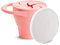 Munchkin C'est Silikon! Zusammenklappbarer Snack-Fänger mit Deckel - Kleinkind-Snack-Topf mit Griffen, idealer Baby-Entwöhnungsbecher und Snack-Box, Coral