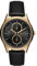 Armani Exchange Uhr für Herren , QuarzMultifunktionswerk, 42MM Schwarzes Edelstahlgehäuse mit Lederarmband, AX1869