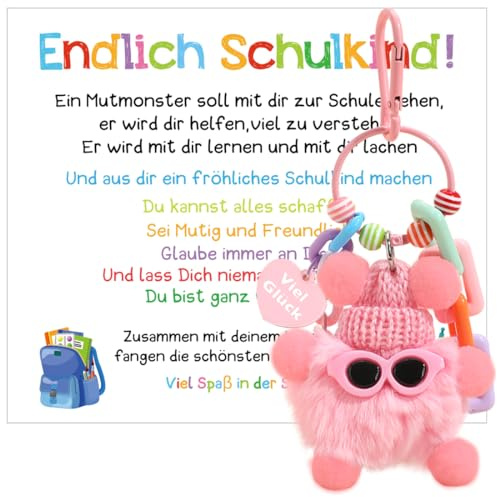 Capaneus Schlüsselanhänger Schulkind, Glücksbringer Schulanfang Junge, Glücksbringer Einschulung, Glücksbringer Schule, Endlich Schulkind Schlüsselanhänger, Geschenk Einschulung