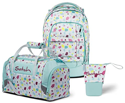 Satch Pack Pencil Slider Edition Schulrucksack Set 3tlg. mit Sporttasche (Dreamy Mosaic)