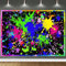 Avezano Leuchtender Neon-Party-Hintergrund, leuchtet im Dunkeln, bunte Graffiti-Spritzfarbe, Schleim-Hintergründe, schwarzes Licht, Party-Banner für Kindergeburtstage, Dekorationen (2,1 x 1,5 m)