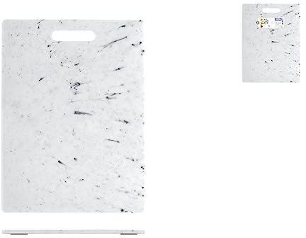 Rotho Tagliere Effetto Marmo, 5x1cm, Grigio, 36,5x27,5cm
