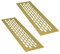 sossai® Griglia di ventilazione in alluminio - Alucratis (2 pezzo) | Rettangolare - dimensioni: 24,5 x 6 cm | Colore: oro | areazione