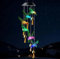 Windspiele Neue Outdoor-Solar-Wind- Klingelampe LED Hummingbird Bell Ornamente Wishing Flaschengarten Balkon Deko- Urlaub Geburtstagsgeschenke