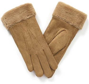 vislivin Handschuhe Damen Winter Warm Handschuhe Touchscreen Handschuh mit Gefütterte Braun XL 1