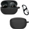 Lemxiee Silicone Case for Sony WF-1000XM5 - Portable Soft Earphone Cover with Carabiner - Black