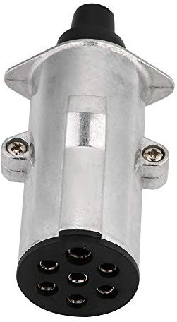 Prise de Remorque RV 7 Broches, Prise de Remorque 24 V 7 Broches de Type N Adaptateur de Connecteur de Remorquage pour Remorque Camion Caravane