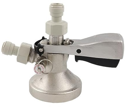 A-Typ/G-Typ-Bierfass-Kupplung, Fassbiersystem, Keg-Zapfhahn-Spender, Cornelius-Fass-Kupplung, Sankey Kegerator mit Speedfit-Adapter (Color : G type with adapter)