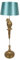 Clayre & Eef Stehlampe Papagei Ø 40x120 cm Goldfarbig Kunststoff Stehleuchte