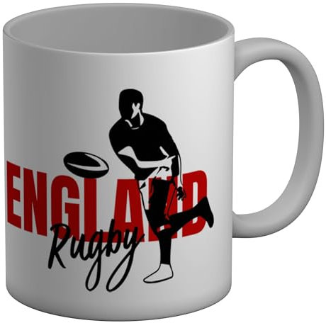 Shopagift England Rugby Mug Supporters Fans World Cup White 11oz Large Ceramic Cup