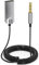 COMBLU Adattatore Aux Bluetooth per auto, ricevitore wireless Bluetooth 5.0 intrecciato USB a jack da 3,5 mm, con microfono integrato, kit Bluetooth per auto vivavoce e audio domestico