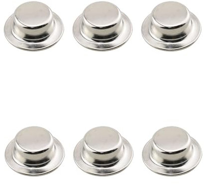 TAODAN 6PCS Axle Push Nut Fastener Axle Cover Nut Silver Spring Steel Push Nut Cover Stud for Lawn Mower and Wheelbarrow and Rolling Trash Cans