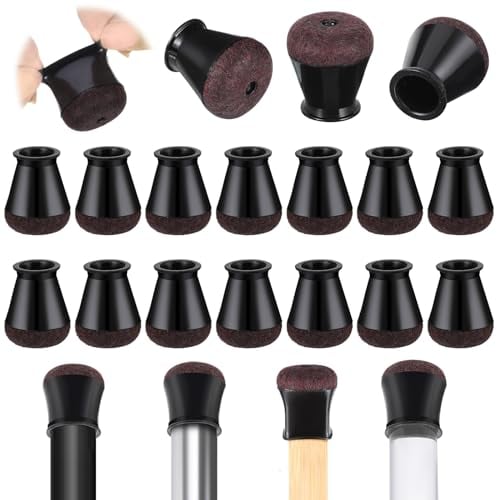 Lot de 24 capuchons de protection épais en feutre pour pieds de chaise basculants (14-19 mm)