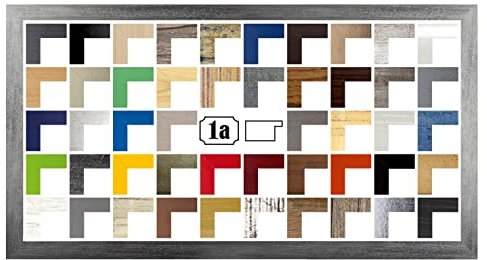 Multicolore Bilderrahmen Posterrahmen Puzzlerahmen 40x100 cm Grau Gewischt 100x40 cm mit weisser Rückwand und Antireflex Acrylglas