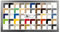 Multicolore Bilderrahmen Posterrahmen Puzzlerahmen 40x100 cm Grau Gewischt 100x40 cm mit weisser Rückwand und Antireflex Acrylglas