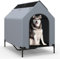 COSTWAY Niche pour Chien Exteriéur Intérieur, 75 x 110 x 106 cm, Fenêtre Ventilée, Housse Amovible, Chenil pour Chien Exterieur, Tissu Oxford, Lit Chien de Moyen, Capacité 40 kg
