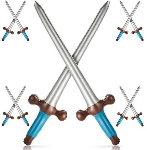 GmwyCzV 10 Stück Aufblasbare Schwerter, 60 cm Aufblasbare Piratenschwerter, Aufblasbare Spielzeugschwerter Aufblasbares Samuraischwert Ninja Schwert, für Schwimmbadparty Geburtstag Cosplay Halloween