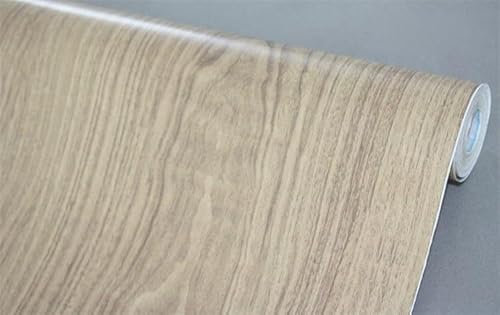 BUVU Klebefolie Möbel braun Holzoptik Selbstklebende Folie Holz Tapete 45cm X 800cm braun Vintage Streifen Folie Wasserdicht Wandtapete für Möbel Wände Schränke Küche Tische Möbelfolie