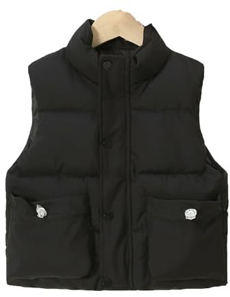 Giacca da ragazza 24 mesi, gilet in piumino di cotone per bambini, autunno e inverno, colletto alto, gilet in cotone, abbigliamento per ragazzi e ragazze, gilet caldo per neonato, taglia grande