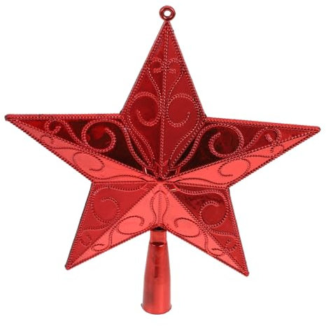 BUGUUYO Weihnachtsbaumstern Aus Kunststoff Weihnachtssternspitze Für Baumkronendekoration Weihnachtsbaumdekoration Als Baumspitze Weihnachtsbaum-Stern-Topper Für Festliche Atmosphäre