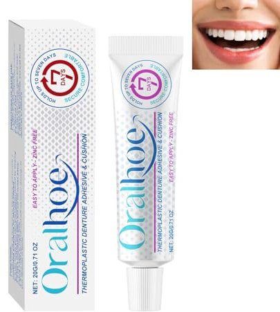 Haftcreme für Zahnprothesen, Thermoplastischer Zahnprothesenkleber, Thermoplastic Denture Adhesive, Sicherer Thermoplastischer Für Zahnprothesen Haftmittel, Lang Haltender Zahnkleber, Angenehmer
