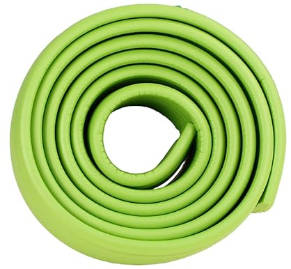 (W-Shaped) 4 Meters Kids Safety Foam Rubber Bumper Strip Table Edge Corner Protector (GREEN)
