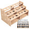 Farbtuben-Organizer, 3-lagiger Holzständer für Kunstbedarf, 34 x 18,5 x 17 cm, bezaubernd, für 18 Flaschen, Mal-Organizer und Pinsel-Aufbewahrungsregal für Künstler, Kunstliebhaber, Studio
