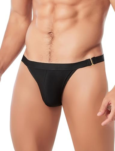 AIEOE Short de Bain pour Hommes Bouton Métallique Slip de Bain Court Triangle Short de Natation Lettre Taille Basse Short de Plage EU XL (Asie XXL)