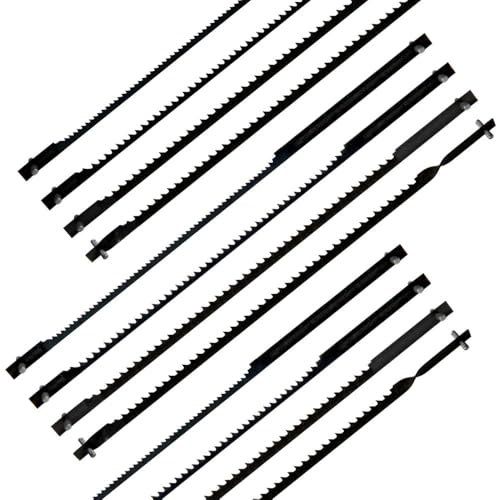 12 Stück 4 Zoll 105 mm festgestecktes Dekupiersägeblatt for Moto Saw Metall Kunststoff Holz Feinschnitt Holzbearbeitungswerkzeuge Zubehör(Wood Plastic)