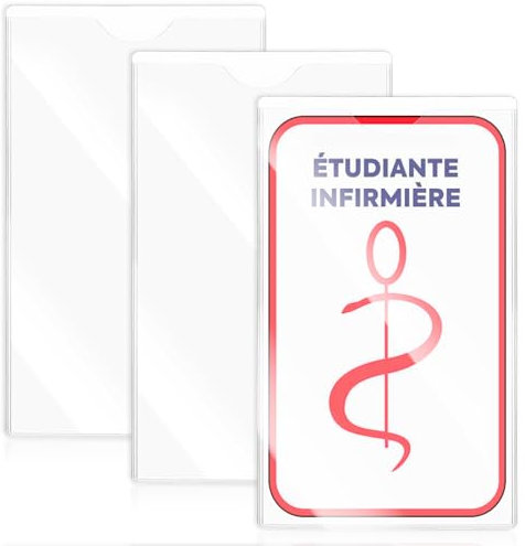 3 Porte Caducee Voiture Infirmier Pare Brise Porte Carte Autocollant Support Caducée Infirmier Voiture Matériau PVC Diamètre intérieur 11.5x18.3cm Grande Taille Transparent Réductions De Stationnement