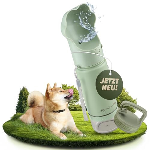 mea:hana Pets Gourde isotherme en acier inoxydable pour les déplacements avec couvercle à boire et rangement Idéal pour les voyages, l'extérieur Avec couvercle supplémentaire avec mousqueton