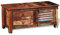 Woonisher Buffet de téléviseur Bois Massif de récupération Ensemble Meuble TV et Table Basse