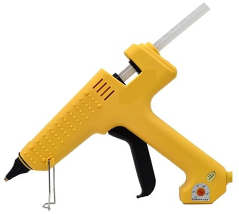 Hot Glue Gun 200W, High Power Industrial Grade Melt Gun with Adjustable Temperature, Including 11mm Glue Sticks and 3 Copper Nozzles for DIY Arts and Crafts