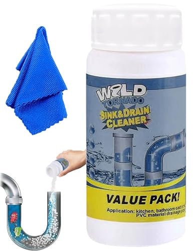Wild Sink and Drain Cleaner, Powerful Sink & Drain Cleaner, Foam DRAIN CLEANER For SINK, Deodorizing and Cleansing, Wild Pipe Cleaner, For Kitchen Bathroom Toilet Shower, Safe For All Surfaces (1PC)