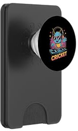 Cricket DJ Beats Headphones Vinyl Fun PopSockets PopWallet for MagSafe