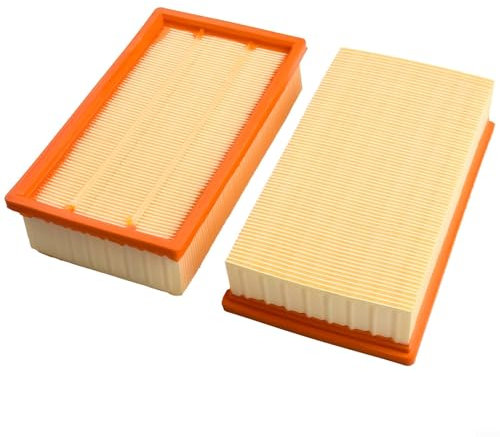 Filtro di ricambio piatto pieghettato compatibile per Bosch GAS 35/L AFC GAS 35/L SFC+ GAS 35 M AFC, protezione motore professionale, confezione da 2