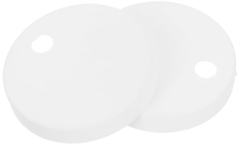 FONDOTIN Toilet Seat Cover Screw Caps Decorative Bolt Covers Replacement Fixing Hinges White Plastic for Toilet Seat Bolt Protection