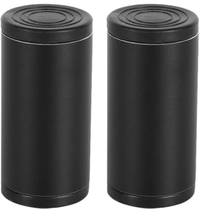 Bettstopper 2 Stück aus Aluminiumlegierung mit Doppelseitenverstellung | Schwarz, 150mm Verstellbar, für Kopfteil und Wand, Leise, Schützt die Wand