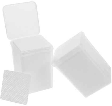OSALADI 2 Stück Packung Nagellackentferner Pads aus Saugfähigen Baumwolltüchern Kompakte Reisegröße für Acryl und Gelnägel mit Aufbewahrungsbox Fusselfrei