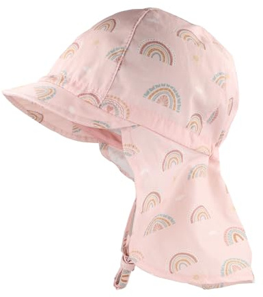 maximo MINI Girl-Schildmütze, Druck Nackenschutz, Futter, Bindeband