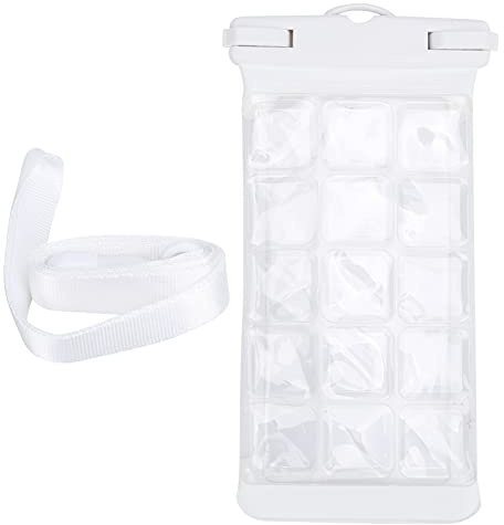 Universelle wasserdichte Handytasche, Drifttauchen, Schwimmen, Handytasche, Trockentasche mit Umhängeband, hohe Wasserdichtigkeit für Unterwasserfotografie und Gaming (Weiß)