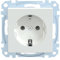 Schneider Electric Merten SCHUKO, prise encastrée, blanc