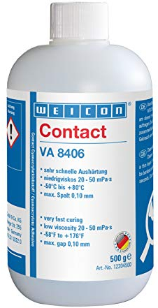 WEICON Contact VA 8406 Cyanacrylat-Klebstoff 500 g farblos | Sekundenkleber für Kunststoff