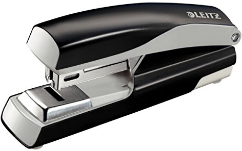Leitz NeXXt 55050095 Flachheftung schwarz, silber Heftgerät – Hefter (280 g, 40 x 145 x 61 mm, 200 Stück (S))