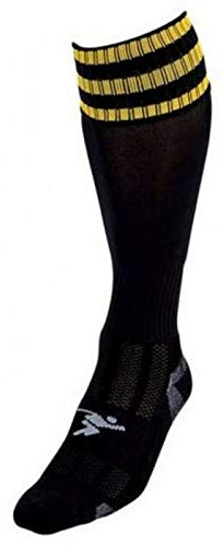 PT 3 Stripe Pro Football Socks Mens Black/Gold