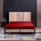 THXSILK Spannbettlaken Seide Bettlaken 180x200, Rot Seiden Bettlaken, 100% Reine 19 Momme Maulbeerseide Bettwäsche Spannbetttuch für Standardmatratze 30cm
