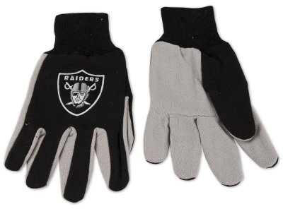 WinCraft NFL Oakland Raiders Two-Tone Gloves, Black/Gray